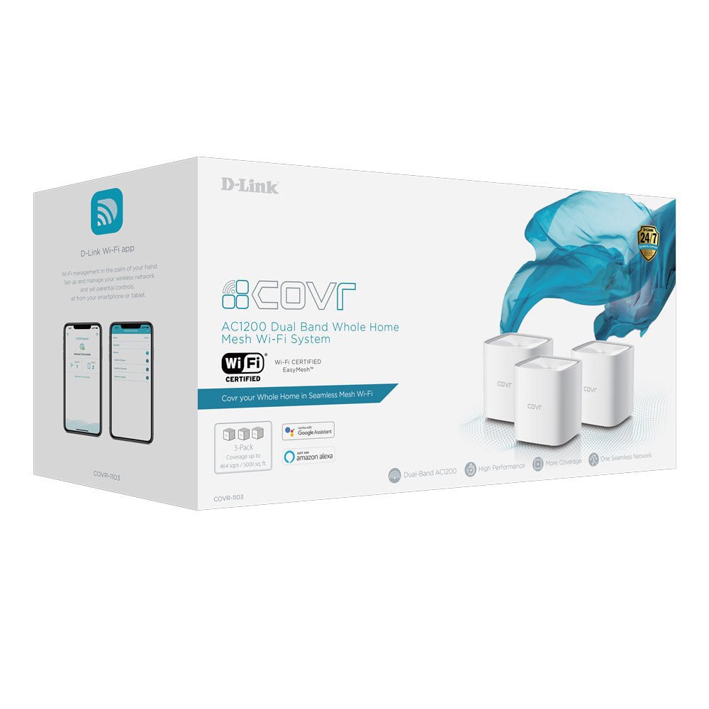 D-LINK COVR AC1200 MESH WI-FI SYSTEM DUALBAND WHOLE HOME Wi-Fi System 1 Dualband Whole Home 3er Set Access Point 12 Gbits 94405182